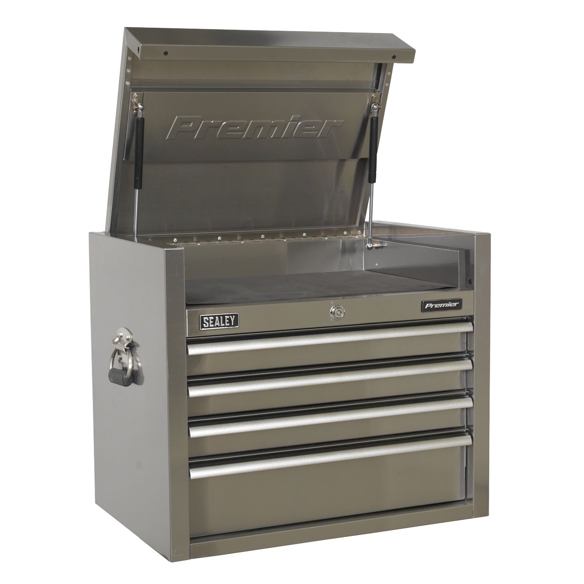 Sealey Premier Heavy-Duty Topchest 4 Drawer 675mm - Stainless Steel - Image 1