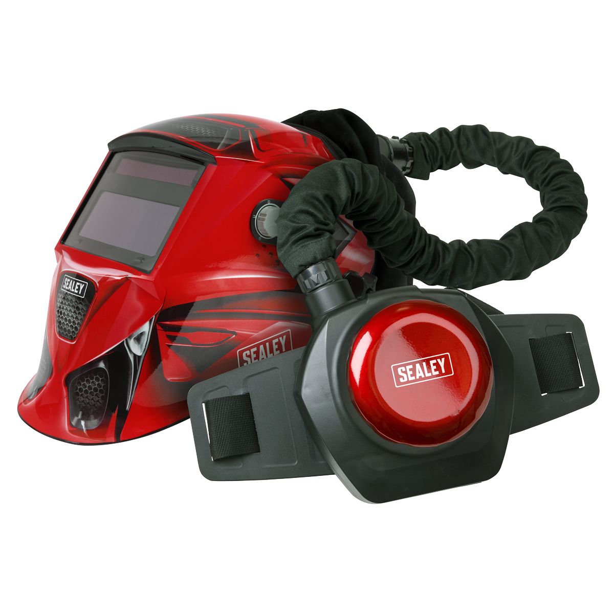 Sealey Auto Darkening Welding Helmet with TH2 Powered Air Purifying Respirator (PAPR) - Image 1