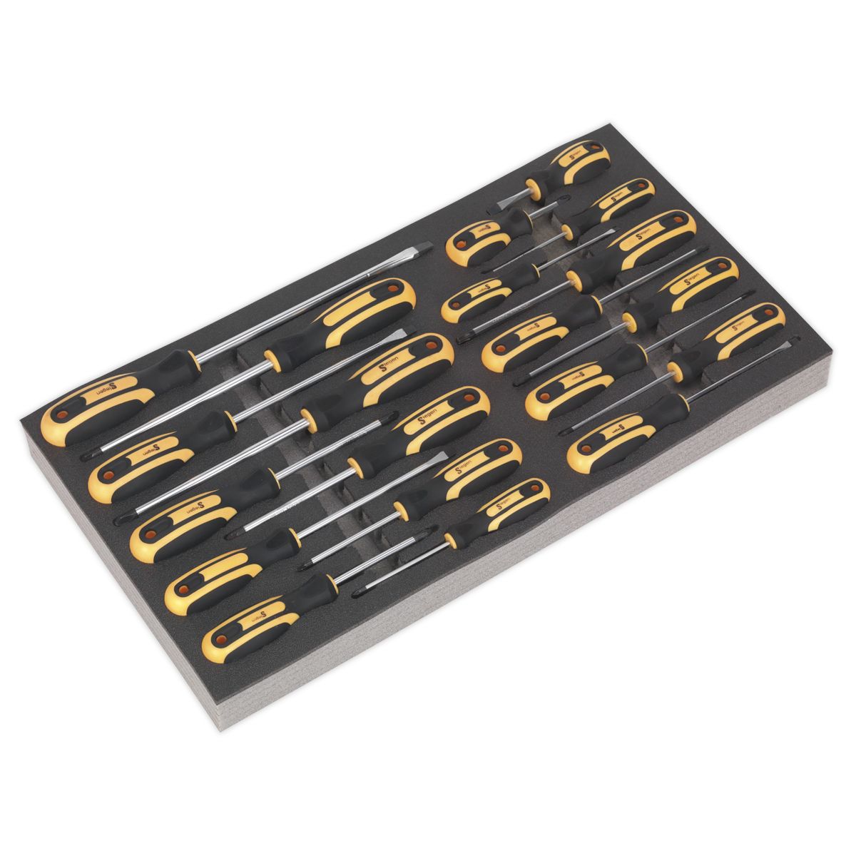 Sealey Siegen Screwdriver Set Tool with Tray 20pc