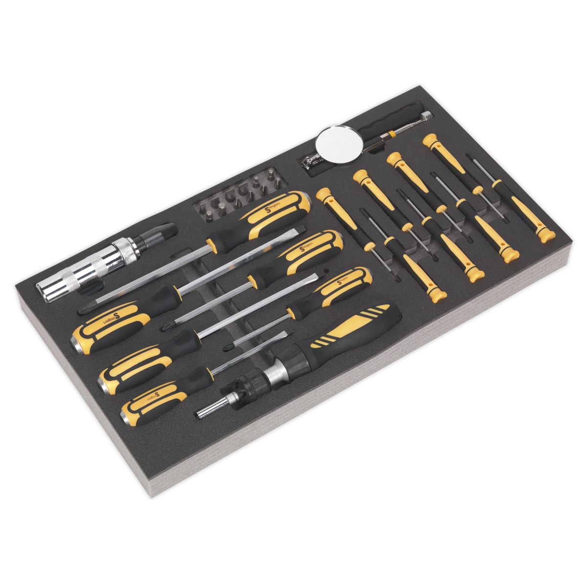 Sealey Siegen Screwdriver Set Tool with Tray 36pc