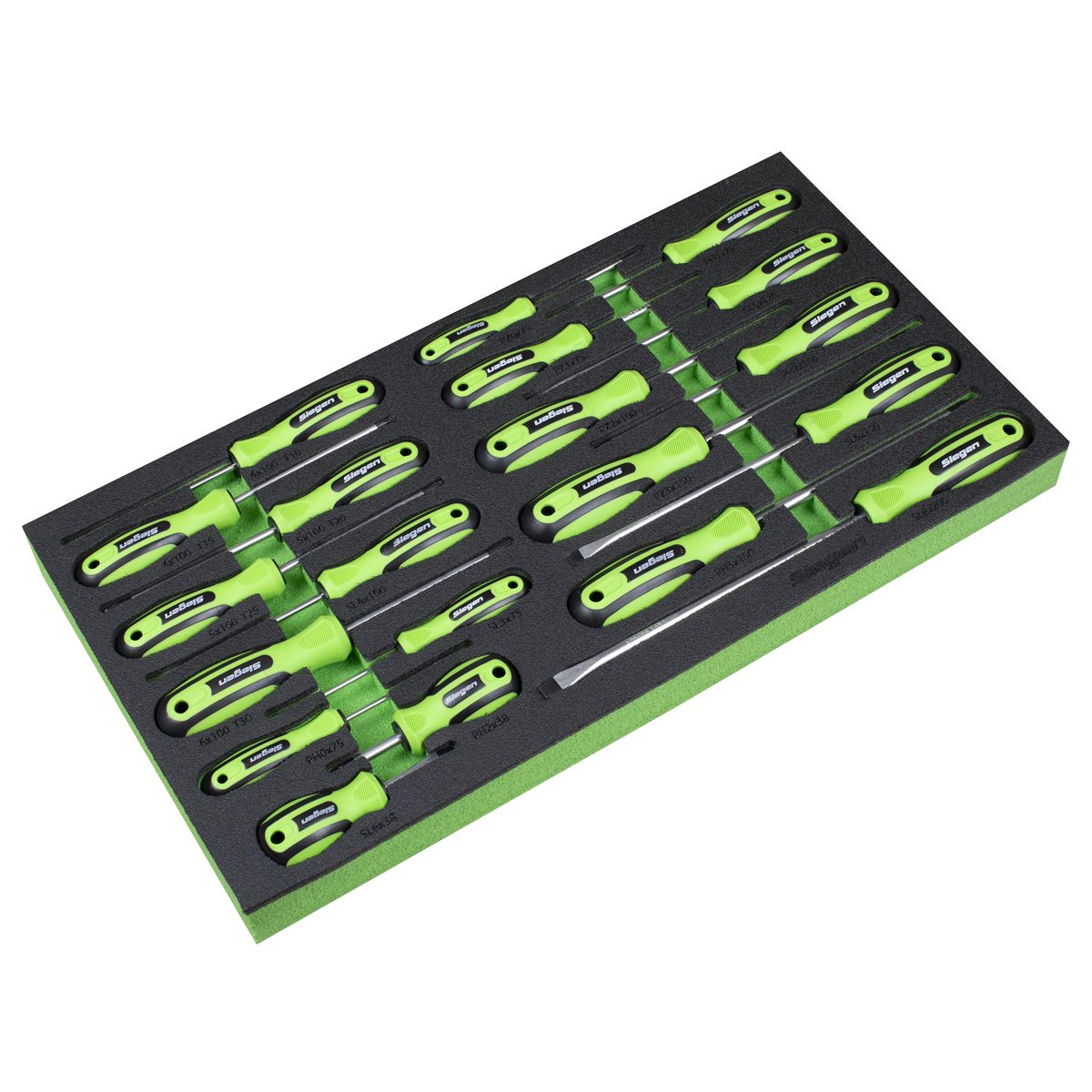 Sealey Siegen Screwdriver Set with Tool Tray 20pc - Image 1