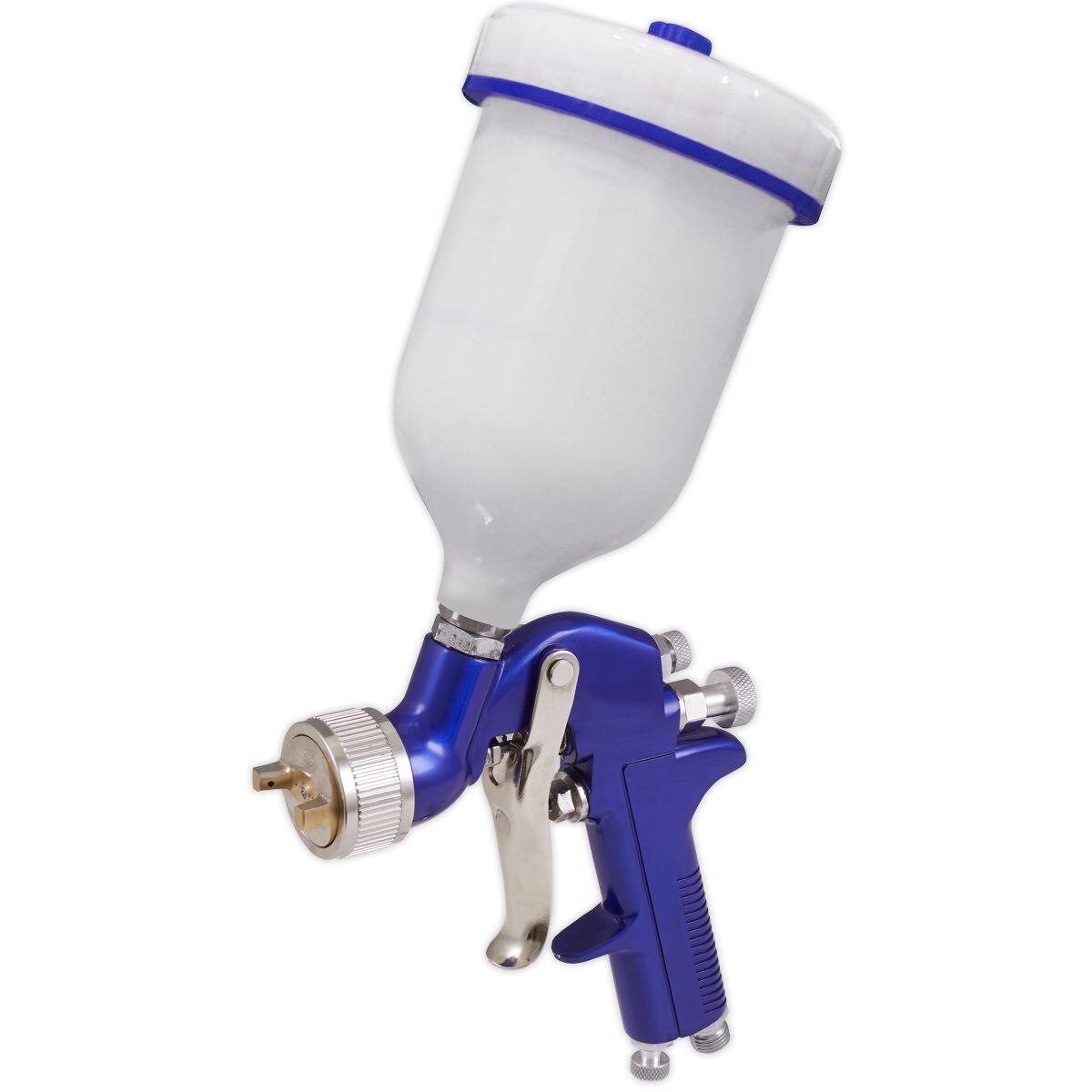 Sealey Gravity Feed Spray Gun 1.3mm Set-Up - Image 1