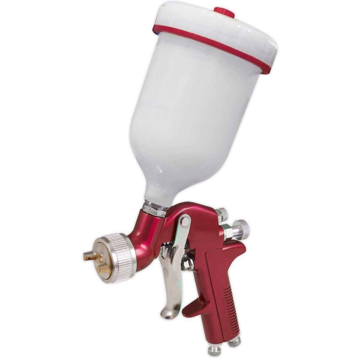 Sealey Gravity Feed Spray Gun 1.4mm Set-Up - Image 1