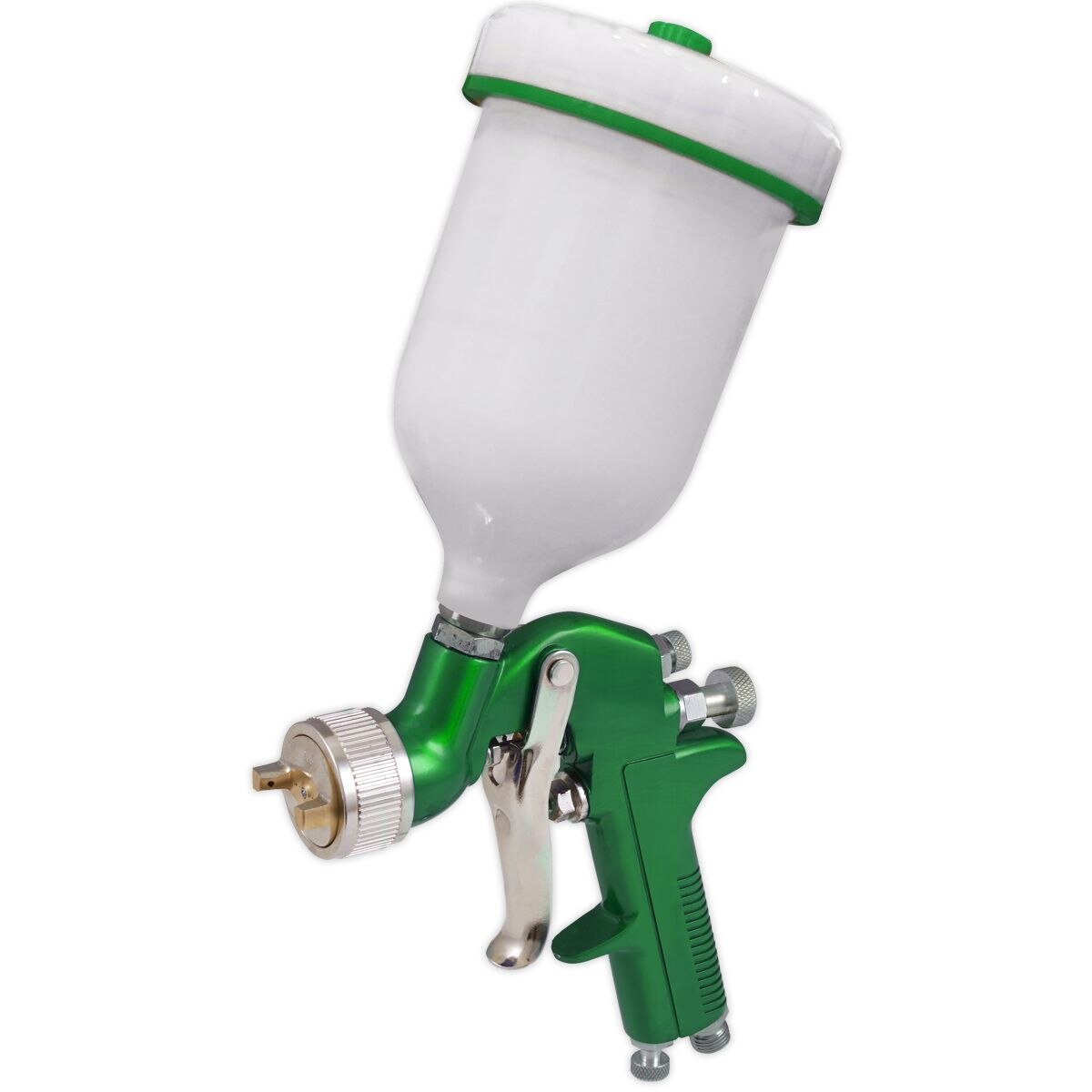 Sealey Gravity Feed Spray Gun 1.7mm Set-Up - Image 1