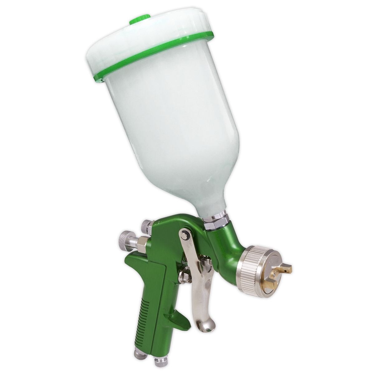 Sealey Gravity Feed Spray Gun 1.7mm Set-Up - Image 2