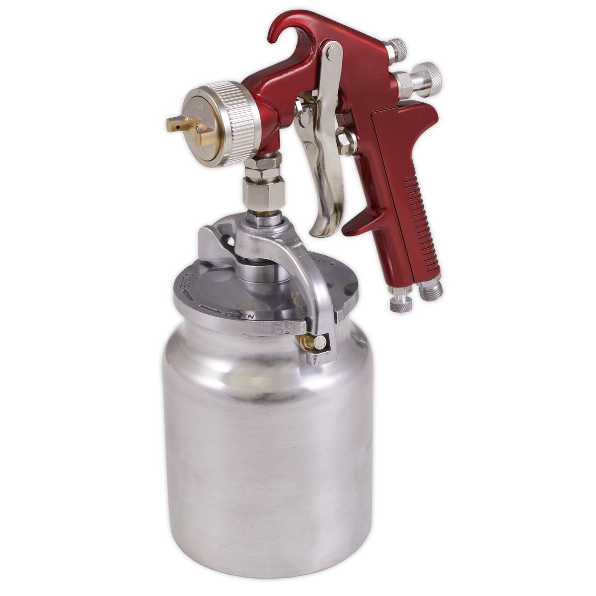 Sealey Suction Feed Spray Gun 2mm Set-Up - Image 1