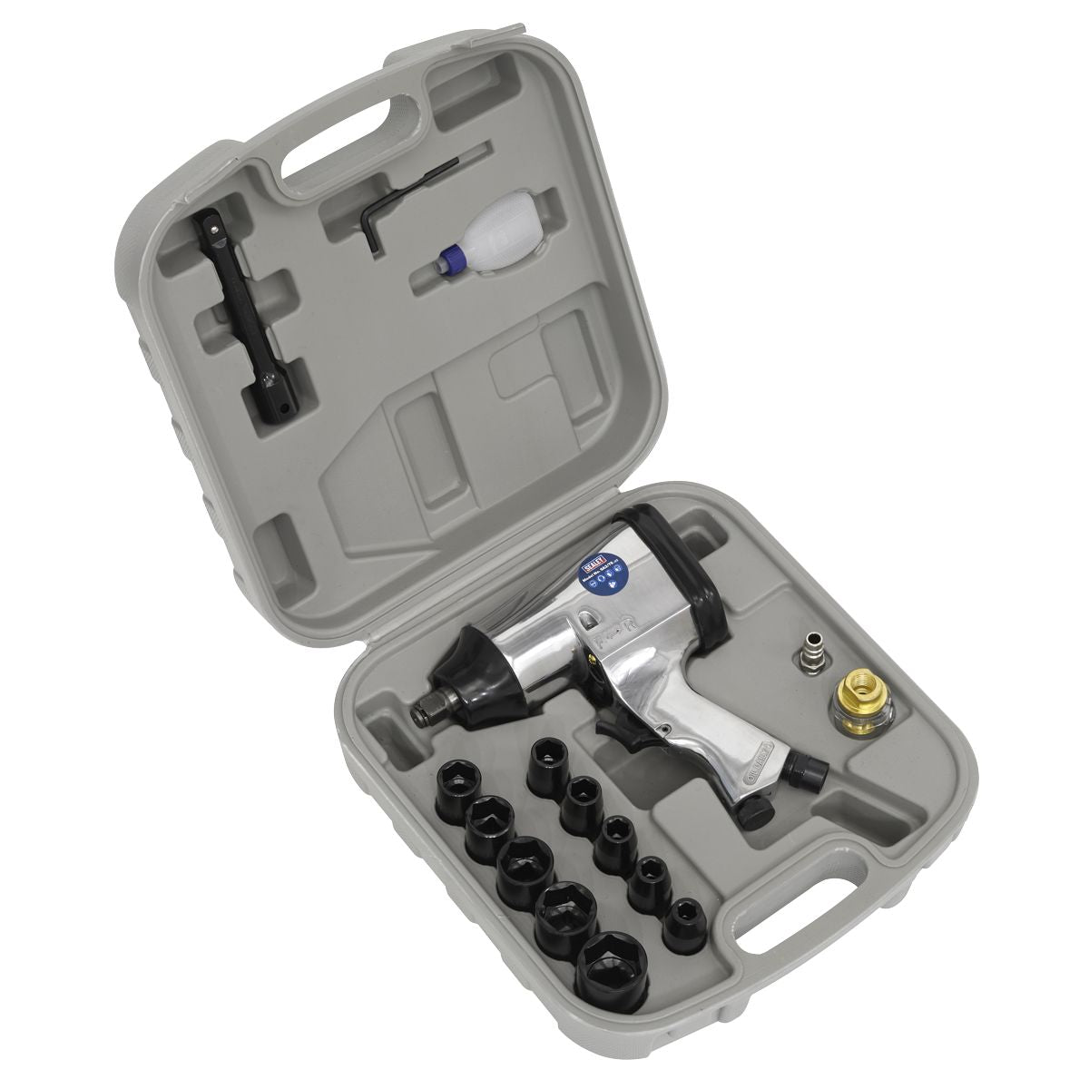 Sealey Air Impact Wrench Kit with Sockets 1/2"Sq Drive - Image 1