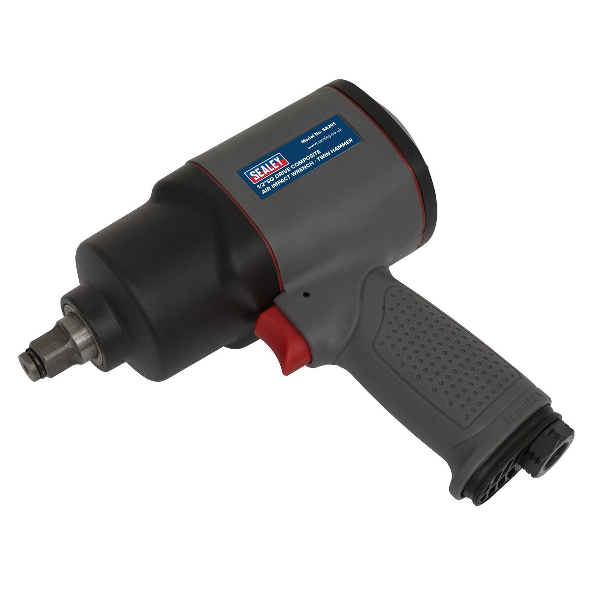 Sealey Composite Twin Hammer Air Impact Wrench 1/2"Sq Drive - Image 1