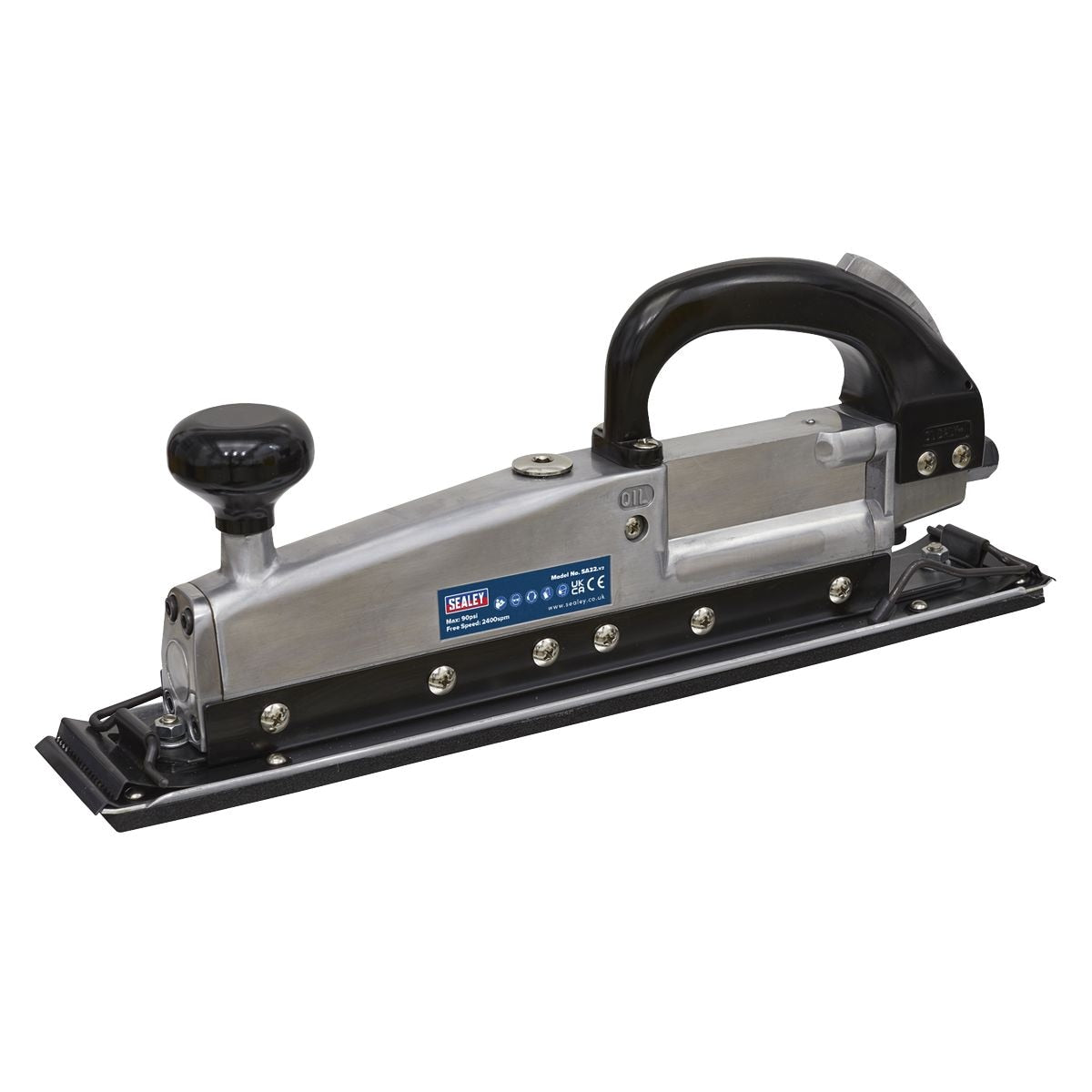 Sealey Twin Piston In-line Air Sander 400 x 70mm - Image 1