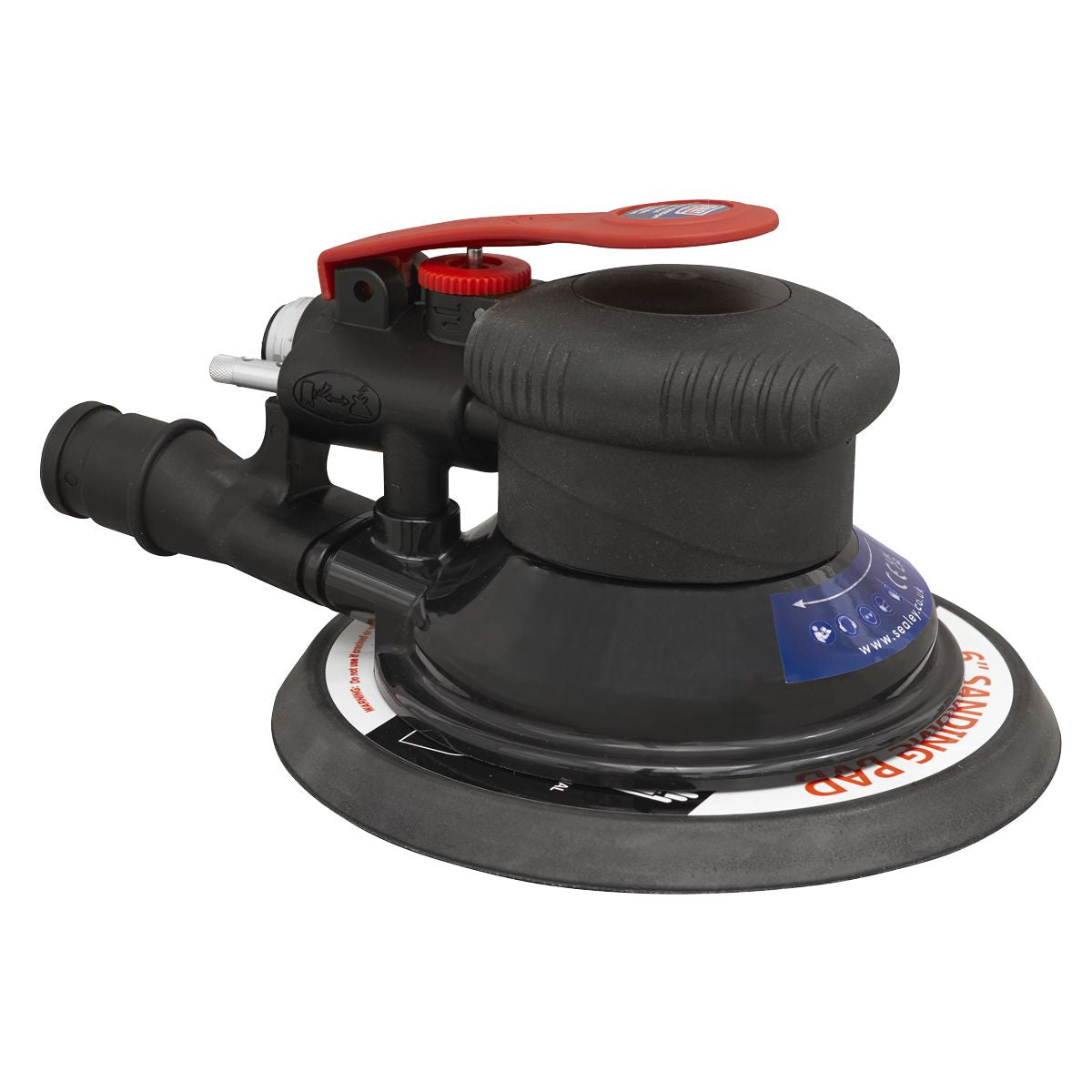 Sealey Premier Dust-Free Air Palm Orbital Sander 150mm - Image 2