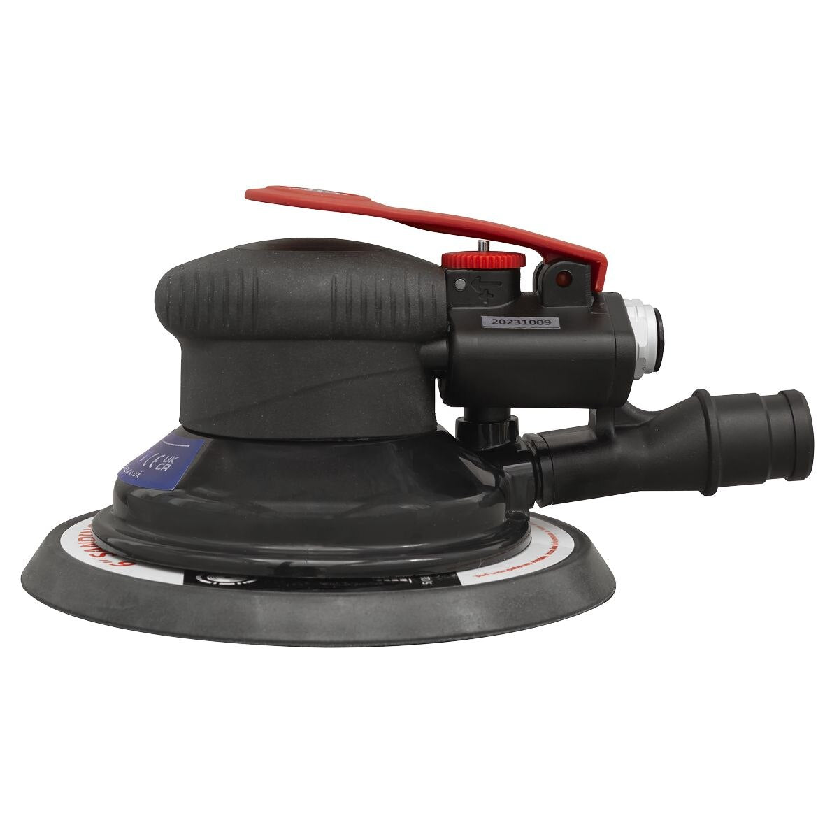 Sealey Premier Dust-Free Air Palm Orbital Sander 150mm - Image 3