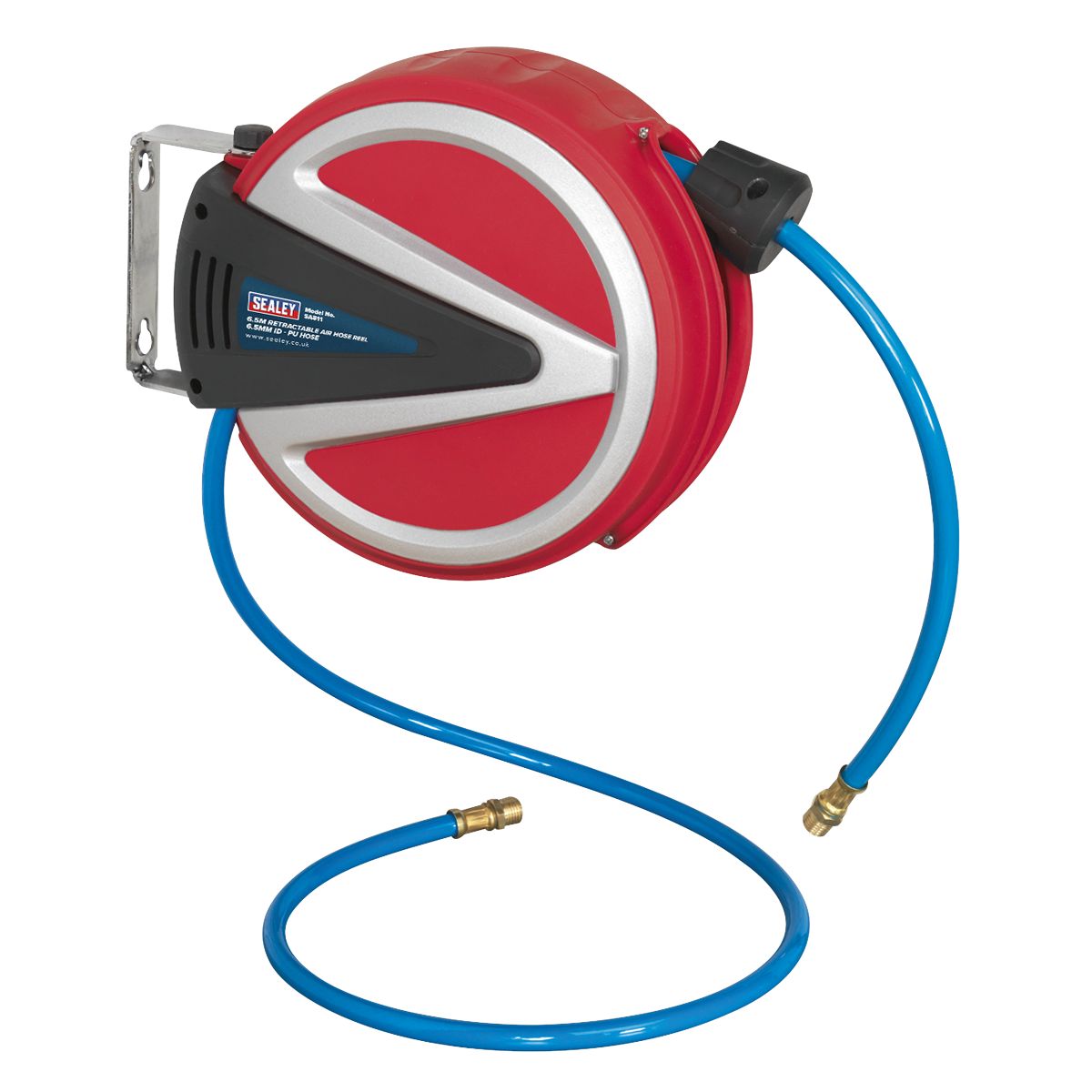 Sealey 6.5m Retractable PU Air Hose Reel 6.5mm ID - Image 1