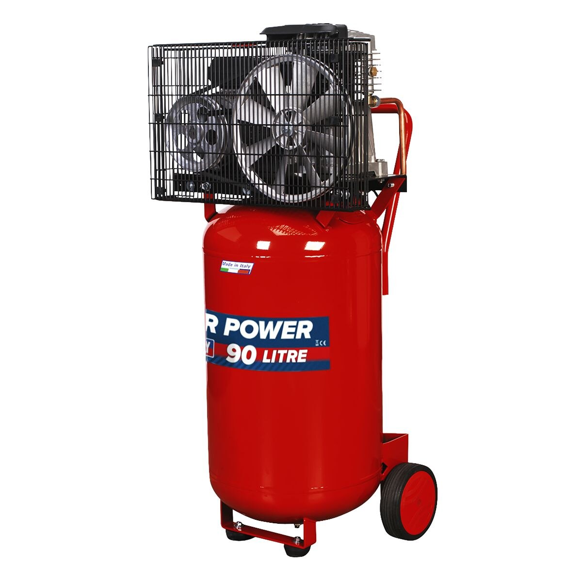 Sealey 90L Belt Drive Vertical Compressor 3hp - Image 1