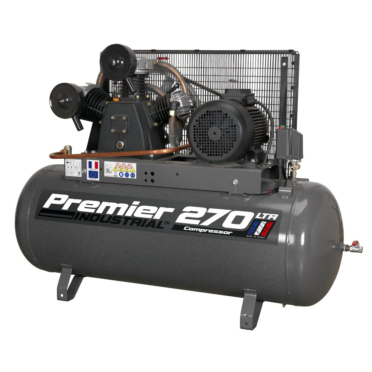 Sealey Premier 270L Belt Drive Air Compressor 7.5hp 3ph - Image 1