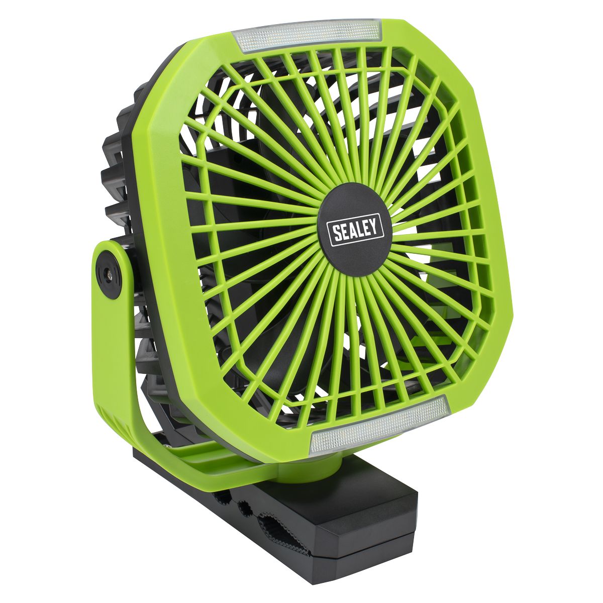 Sealey 4-Speed Portable Clip Fan with Worklight 8" - Image 1