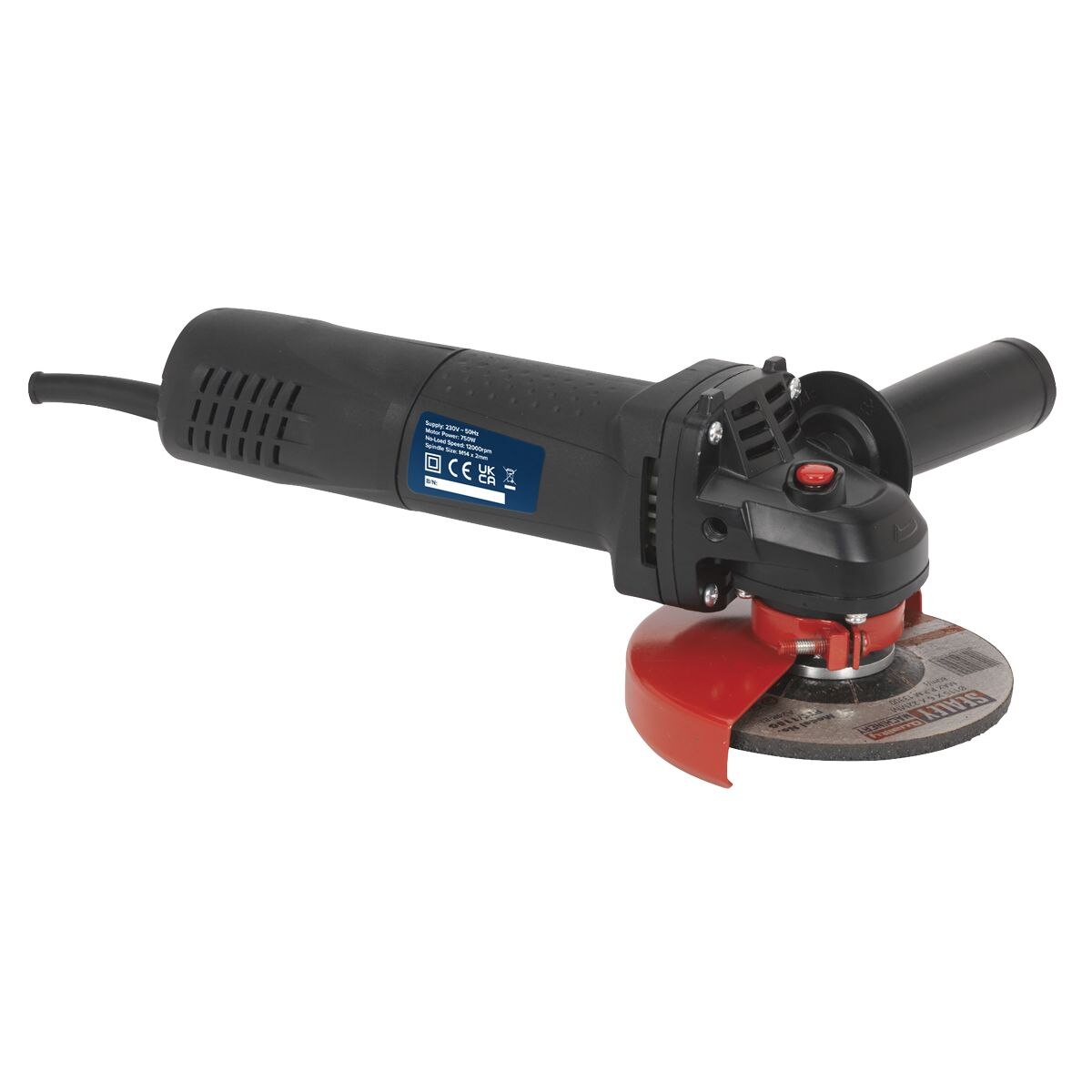 Sealey 115mm Angle Grinder Slim Body 750W/230V - Image 2