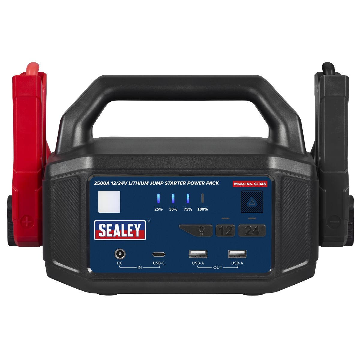 Sealey 2500A 12/24V Lithium Jump Starter Power Pack - Image 4