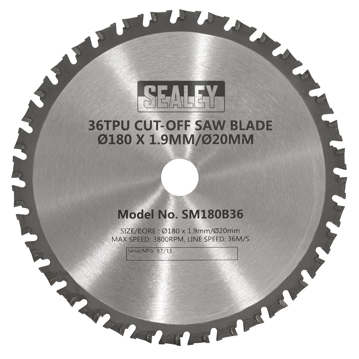 Sealey Cut-Off Saw Blade 180 x 1.9mm/20mm 36tpu - Image 2