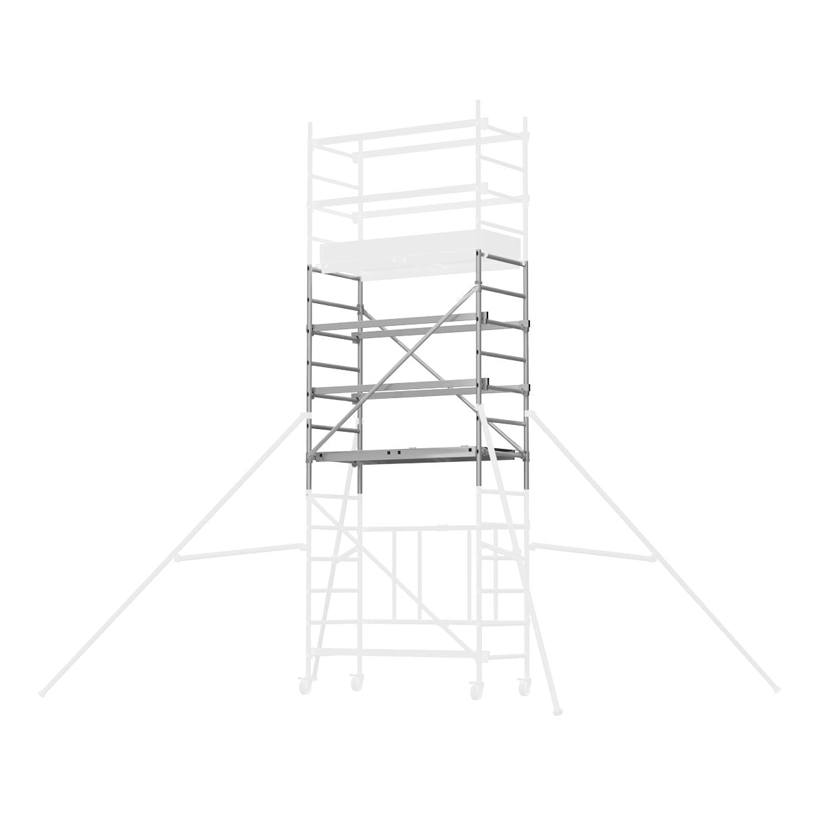 Sealey Platform Scaffold Tower Extension Pack 3 EN 1004-1 - Image 1