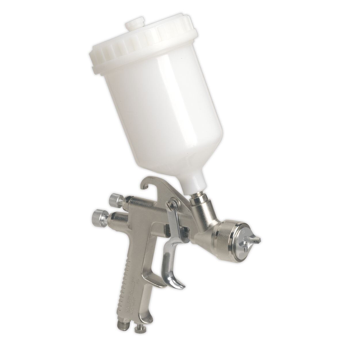 Sealey Workshop Series Gravity Feed Spray Gun 2mm Set-Up - Image 2