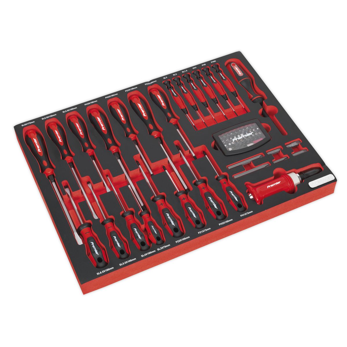 Sealey Premier Platinum Screwdriver Set with Tool Tray 72pc - Image 1