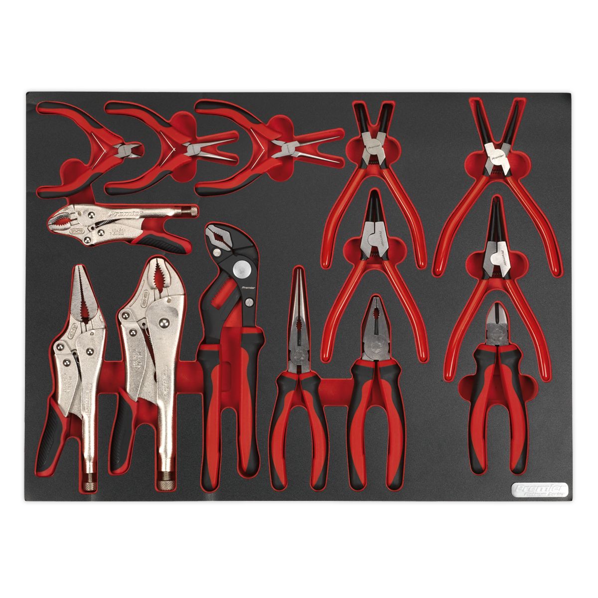 Sealey Premier Platinum Pliers Set with Tool Tray 14pc - Image 2