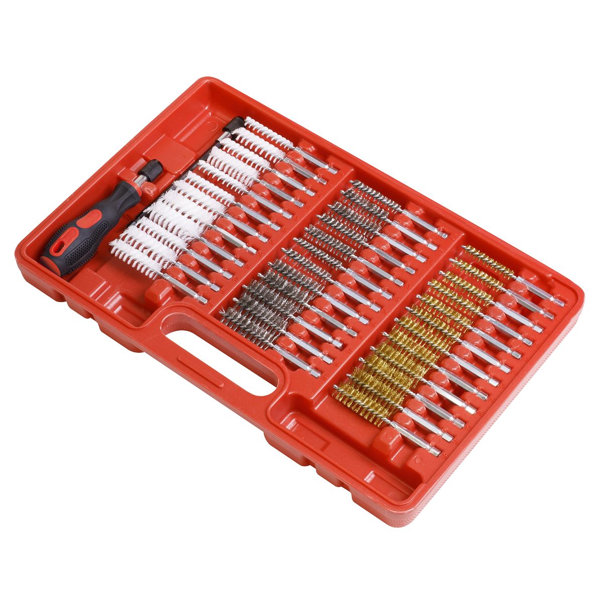 Sealey 38pc Cleaning Brush Set Injector Bore - Image 2