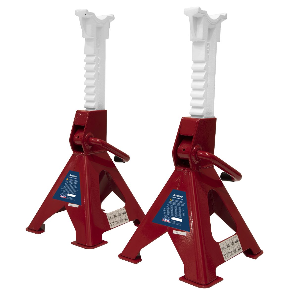 Sealey Ratchet Type Axle Stands (Pair) 3 Tonne Capacity per Stand - Image 2