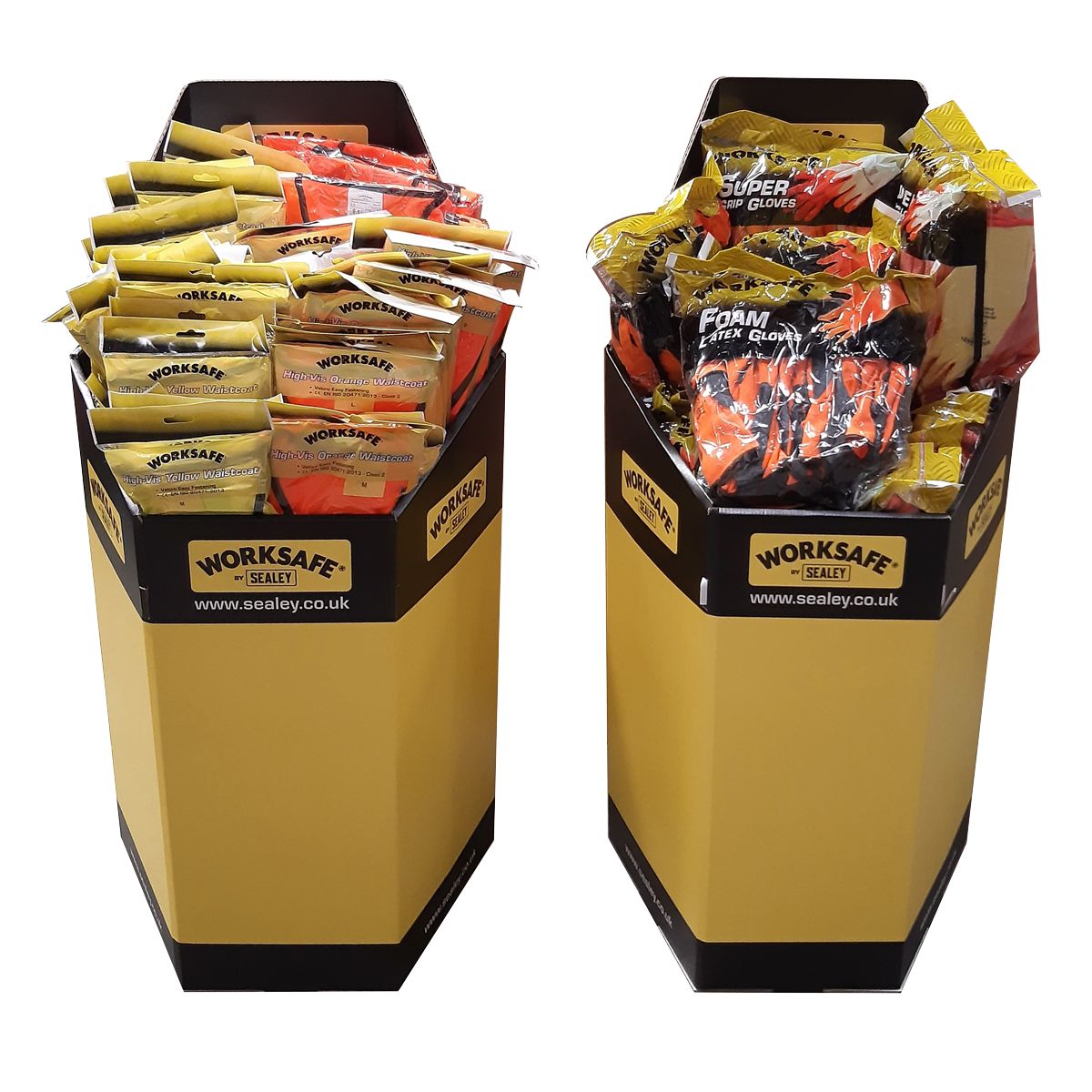 Sealey Worksafe Dump Bin - Hi-Vis Waistcoats - Image 1