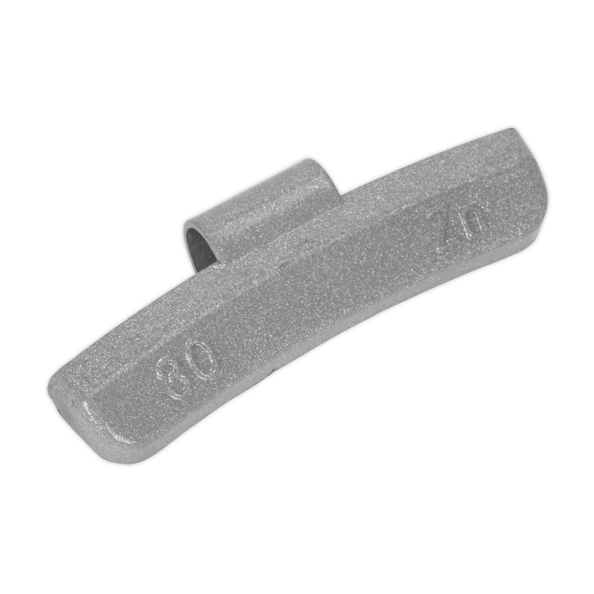 Sealey Plastic Coated Zinc Plated Hammer-On Wheel Weight for Alloy Wheels 30g - Pack of 100 - Image 1