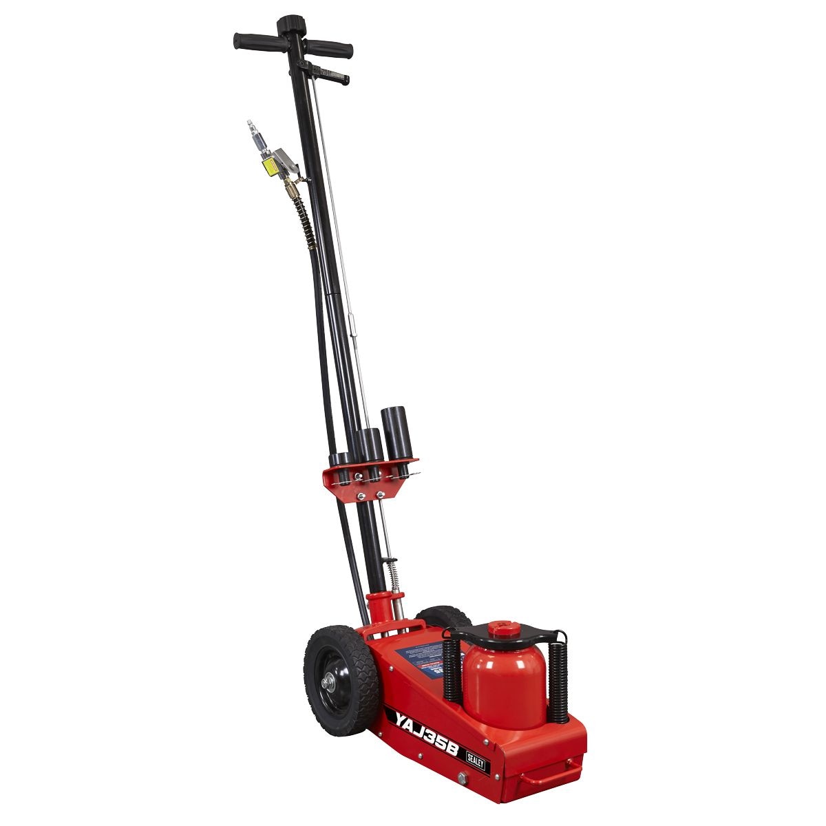 Sealey Air Operated Single Stage Trolley Jack 35 Tonne - Image 1