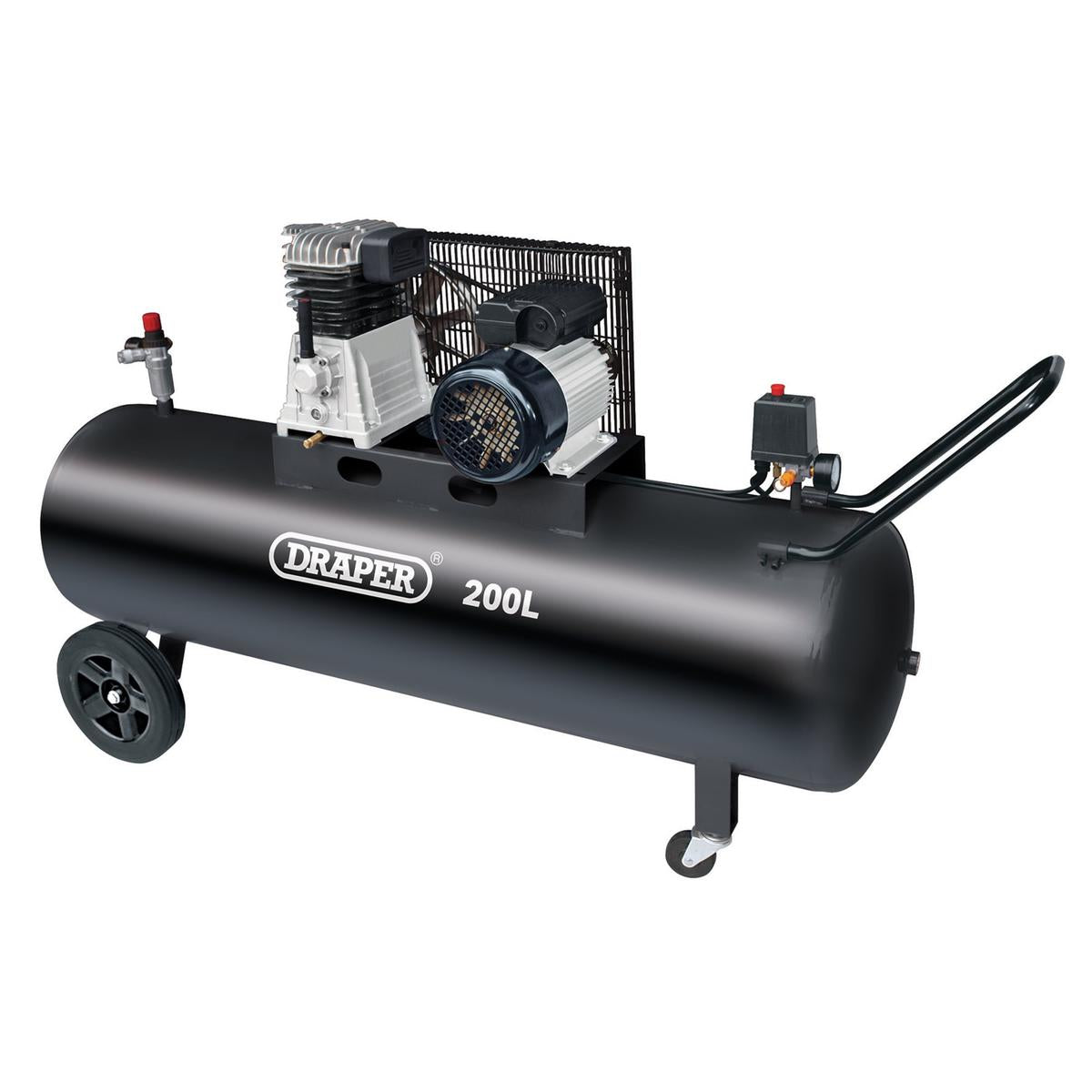 Draper 200L Belt-Driven Air Compressor, 2.2kW/3hp√ä - Image 1