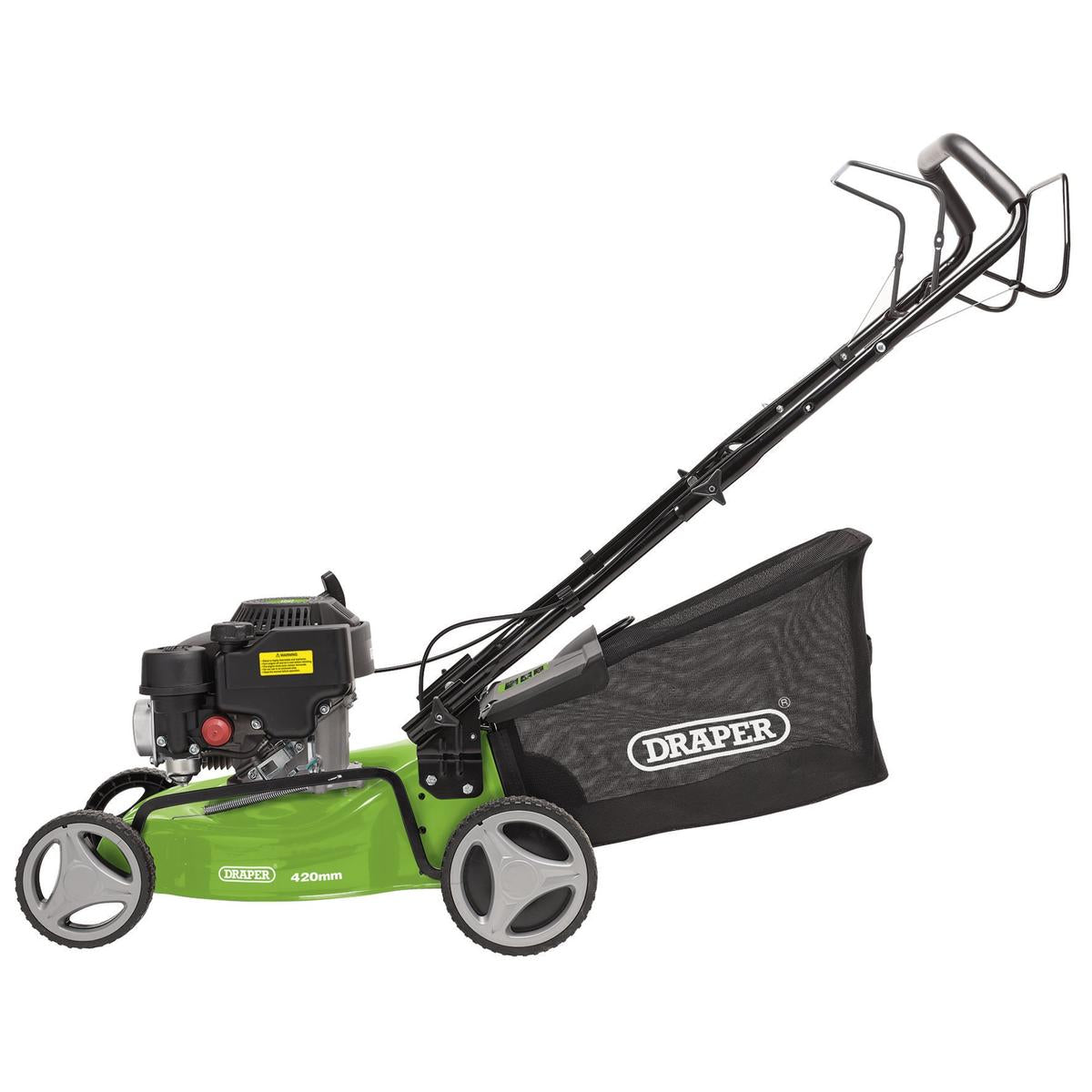 Draper Steel Deck Petrol Lawn Mower, 420mm, 132cc/3.3HP - Image 2