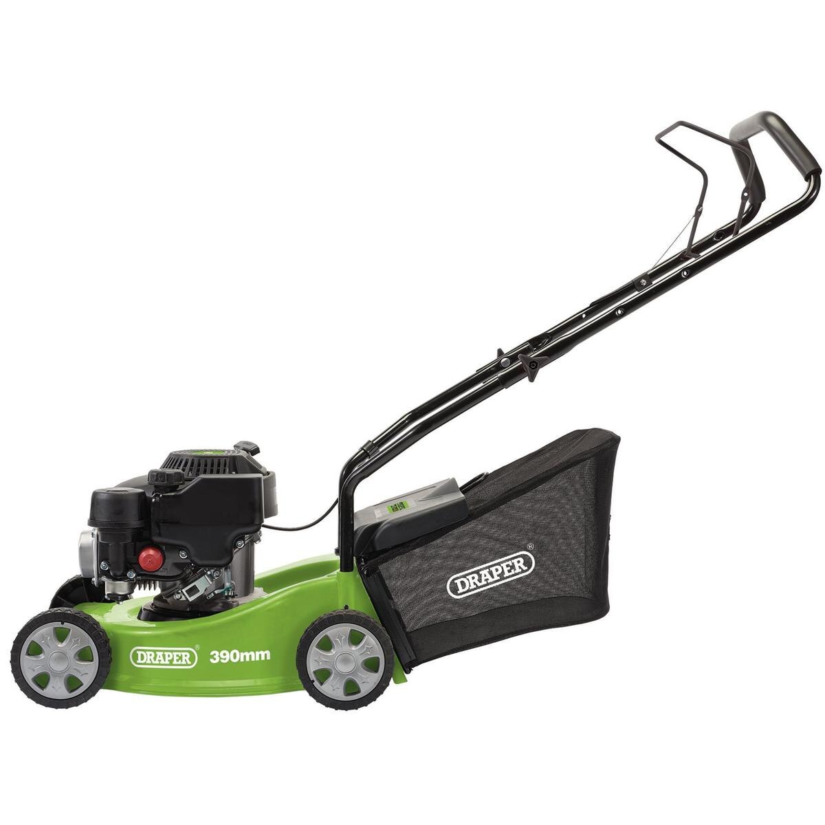 Draper Composite Deck Petrol Lawn Mower, 390mm, 132cc/3.3HP - Image 2