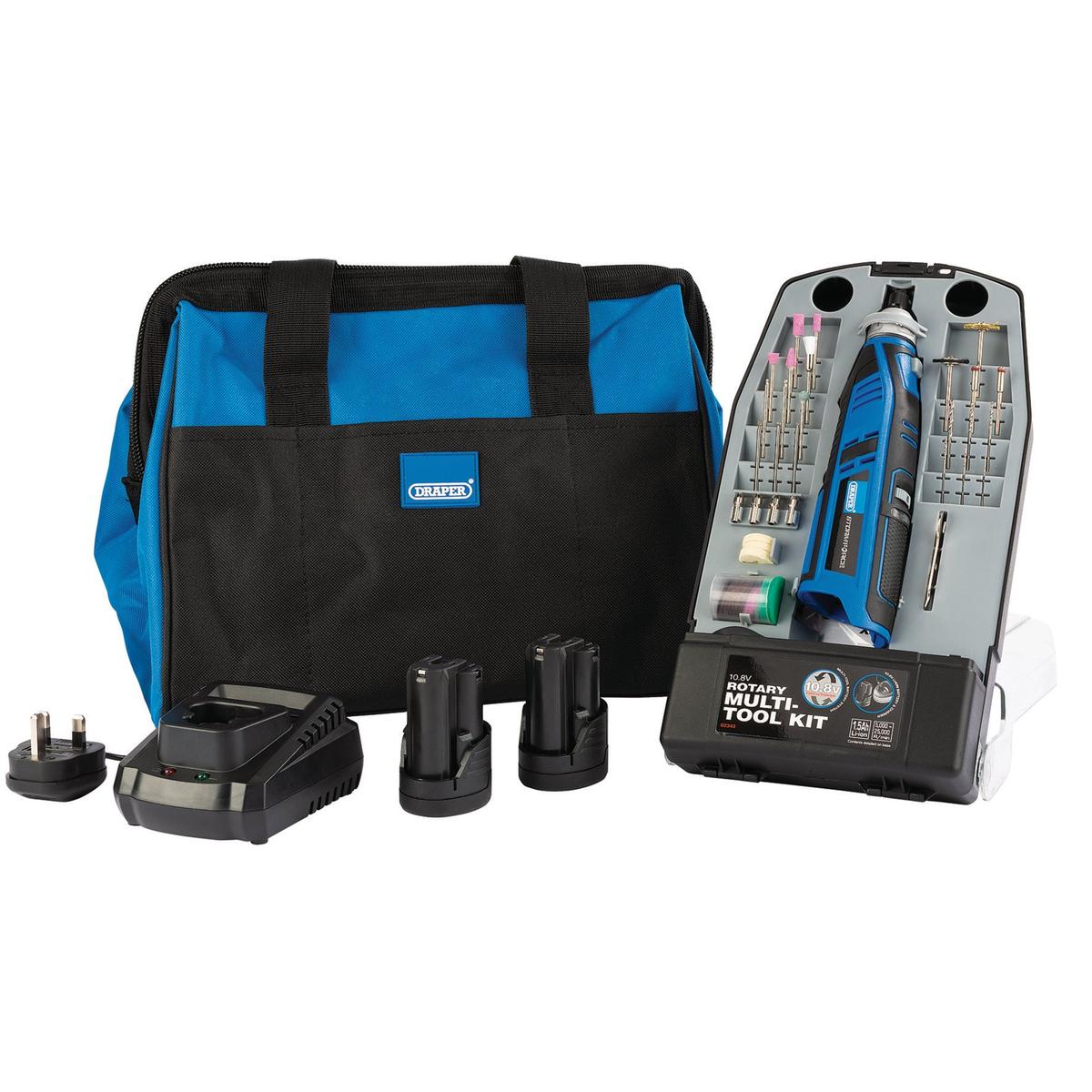 Draper Storm Force 10.8V Multi-Tool Kit w/ Batteries, Charger & Bag - Image 1