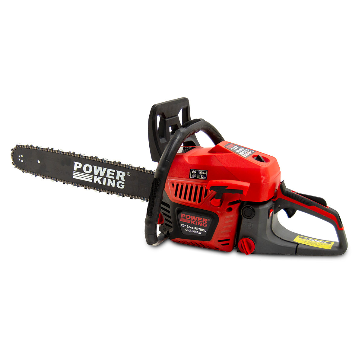 PowerKing 20" Petrol Chainsaw 52cc Easy Start + Extra Chain